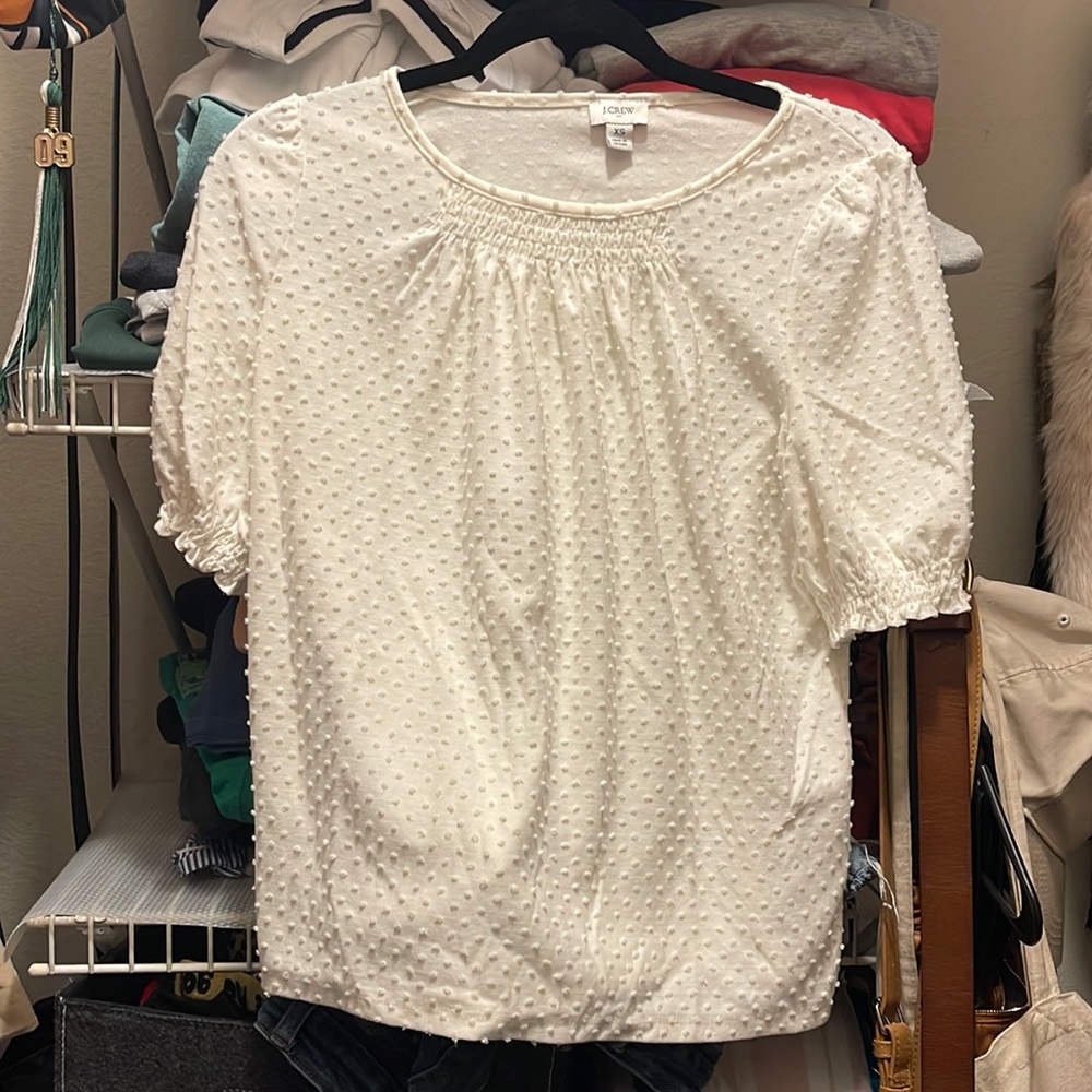 Jcrew factory Swiss dot blouse